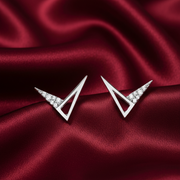 Triad Studs 925 Silver Earrings