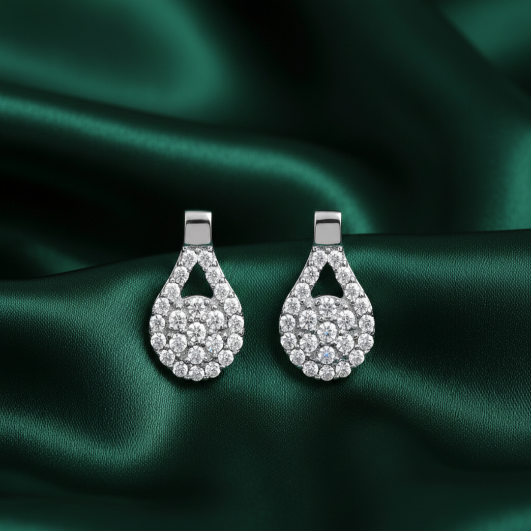 Margaret Flower 925 Silver Earrings