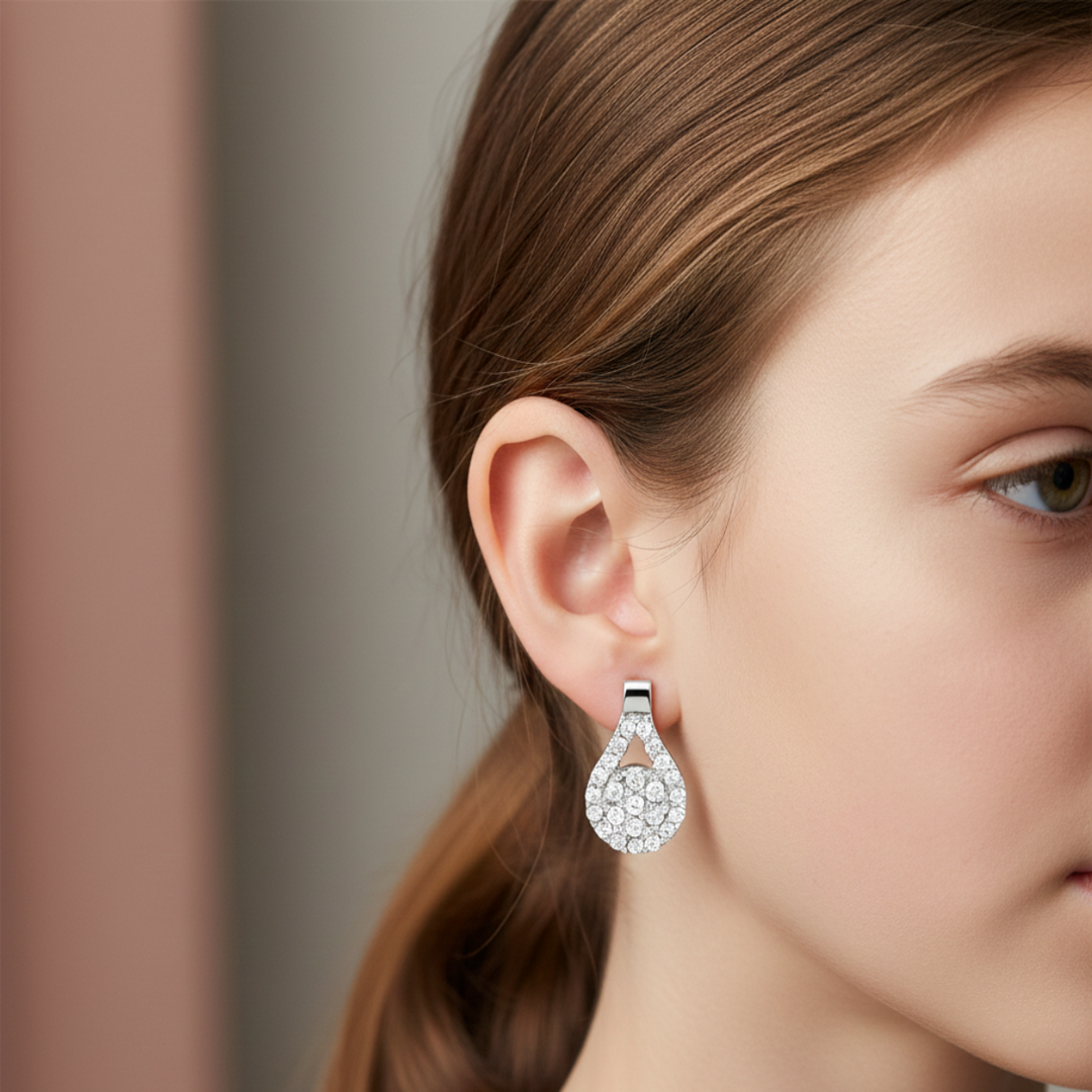 Margaret Flower 925 Silver Earrings