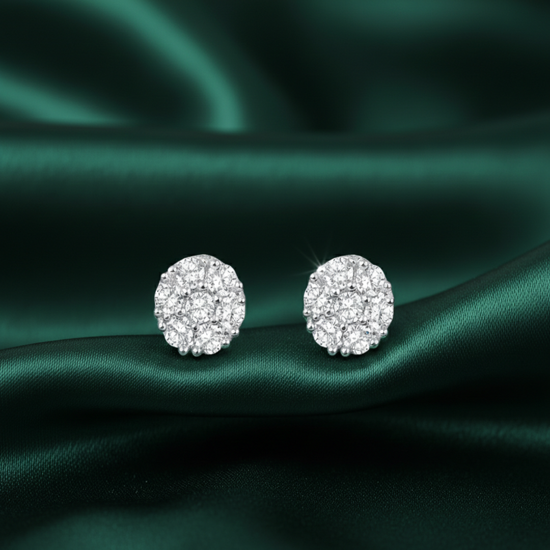 Pushpa Flower Studs 925 Silver Earrings