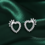 Load image into Gallery viewer, Queen of Hearts  925 Silver Stud Earrings