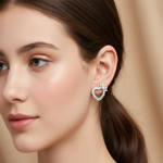 Load image into Gallery viewer, Queen of Hearts  925 Silver Stud Earrings