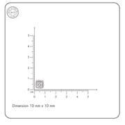 925 Sterling Silver Rhodium Plated Square Studs Earrings