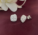 Load image into Gallery viewer, 925 Sterling Silver Rhodium Plated Square Studs Earrings
