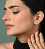 Load image into Gallery viewer, 925 Sterling Silver Rhodium Plated Square Studs Earrings
