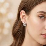 Load image into Gallery viewer, Aviator 925 Sterling Silver Rhodium Plated White Gold Diamond Stud Earrings