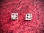 Load image into Gallery viewer, Essence 925 Sterling Silver Rhodium-Plated Silver Cubic Zirconia Classic Studs Earrings
