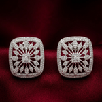 Load image into Gallery viewer, Luxury 925 Sterling Silver Sparkling Squre Shape Earrings