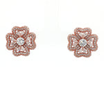 Load image into Gallery viewer, Luxury 925 Sterling Silver Sparkling Flower Shape Earrings
