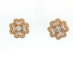 Load image into Gallery viewer, Luxury 925 Sterling Silver Sparkling Flower Shape Earrings