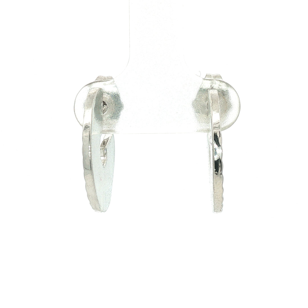 Luxury 925 Sterling Silver Sparkling Round Shape Stud Earrings