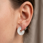 Load image into Gallery viewer, Luxury 925 Sterling Silver Sparkling Round Shape Stud Earrings