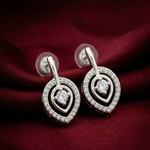 Load image into Gallery viewer, Luxury 925 Sterling Silver Sparkling Cluster Stud Earrings