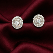Solitaire Nakshatram Floral  925 Silver Stud Earrings