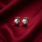Load image into Gallery viewer, Luxury 925 Sterling Silver Sparkling Round Stud Earrings
