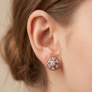 Premium 925 Sterling Silver Floral Stud Earrings for Women