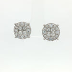 Load image into Gallery viewer, Luxury 925 Sterling Silver Sparkling Round Shape Stud Earrings