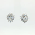 Load image into Gallery viewer, Luxury 925 Sterling Silver Sparkling Floral Stud Earrings