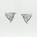 Load image into Gallery viewer, Luxury 925 Sterling Silver Sparkling Tringal Floral Shape Stud Earrings