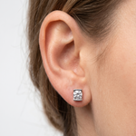 Load image into Gallery viewer, Luxury 925 Sterling Silver Sparkling Round Shape Stud Earrings
