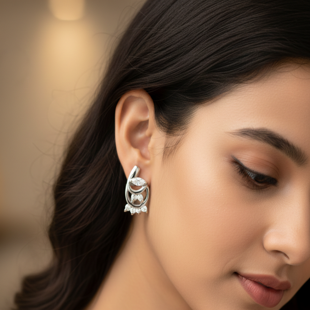 Yuva 925 Sterling Silver Stud Earrings