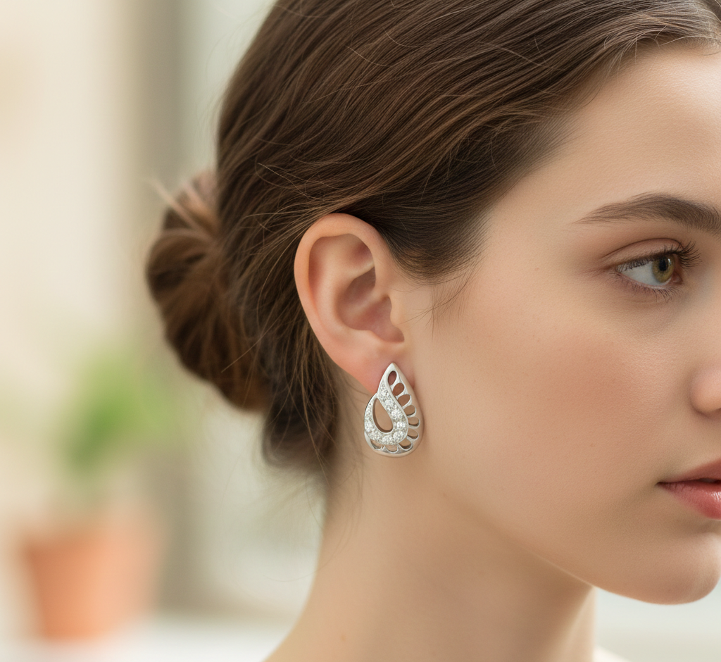 Drop Ultra 925 Sterling Silver Stud Earrings