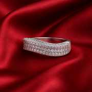 Sparkling Eternity Shimmer  925 Sterling Silver Ring