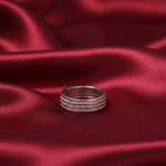 Load image into Gallery viewer, 3 row Full Eternity 925 Silver Ring