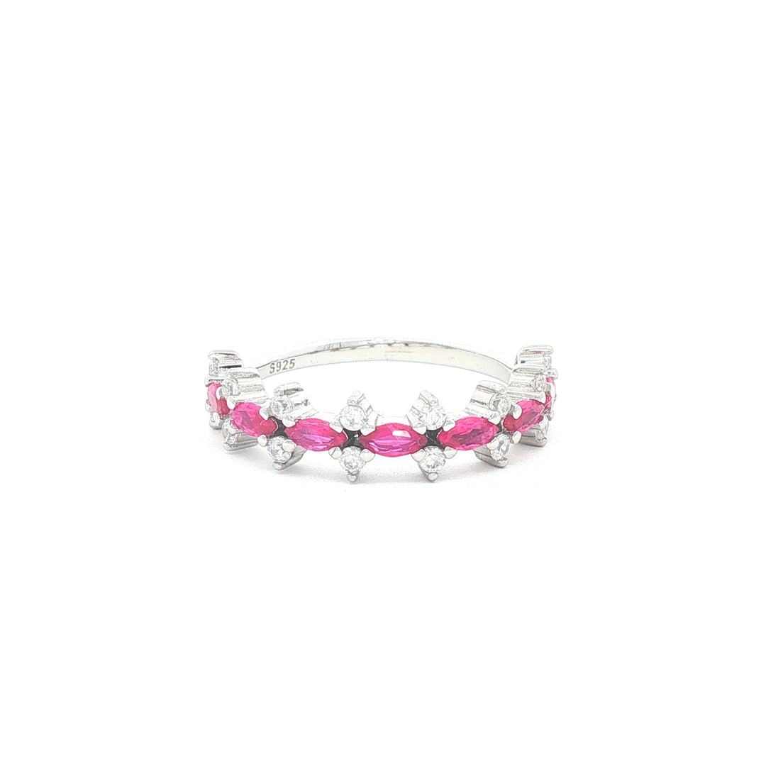 Elegant Marquise Style 925 Sterling Silver Ring