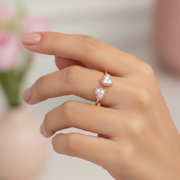 Damia 925 Silver Rings Adjustable Size. Fits Indian ring size 9 to 17