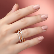 Multi Layered Eternity 925 Silver Ring