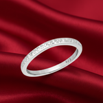 Load image into Gallery viewer, Eternal Classic 925 Sterling Silver Half Eternity Ring