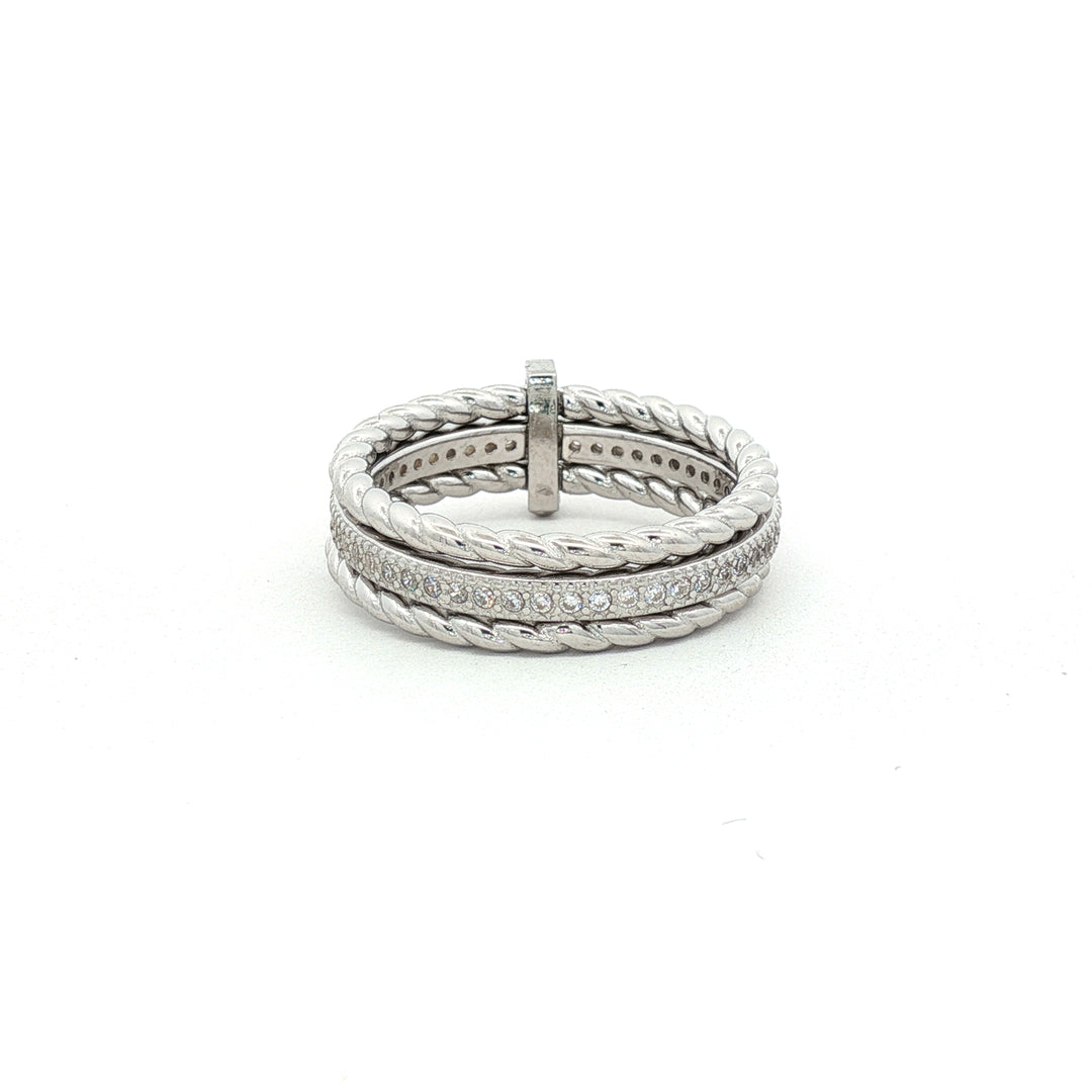 Elegant Full Eternity Ring in 925 Sterling Silver