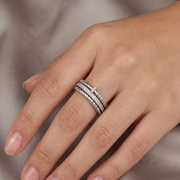Elegant Full Eternity Ring in 925 Sterling Silver
