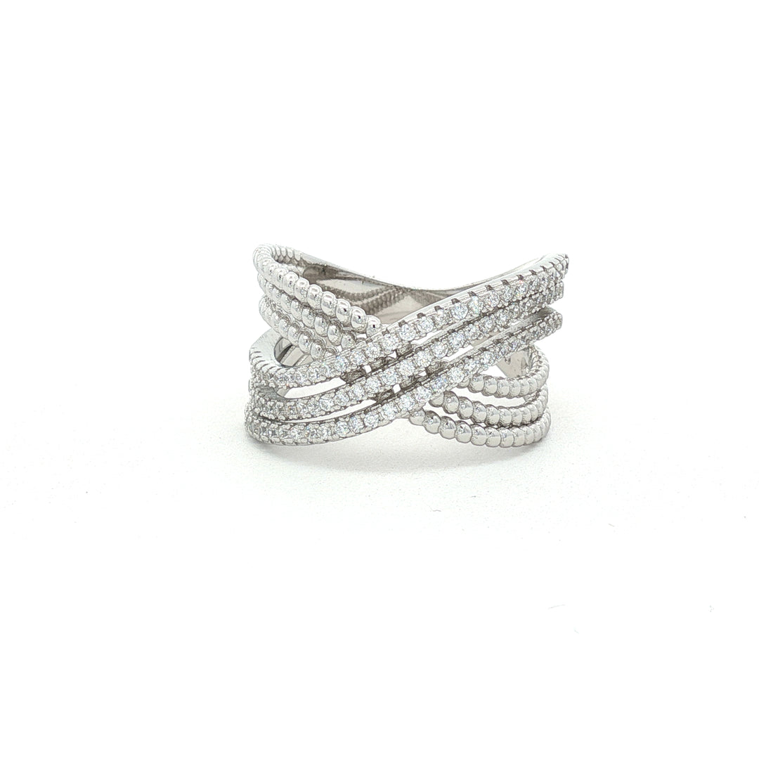 Elegant Full Eternity and infinty Ring in 925 Sterling Silver