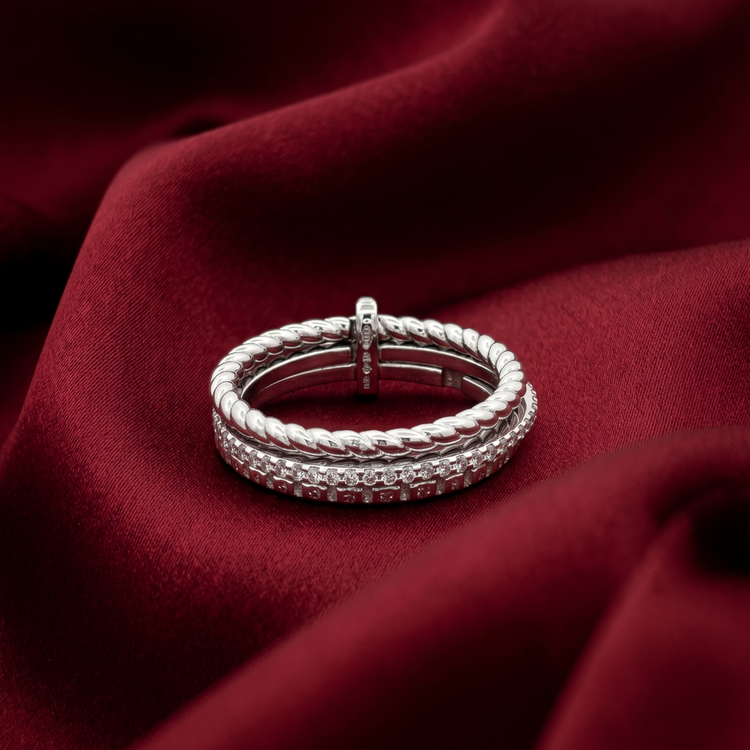 925 Sterling Silver Eternity Band Full Circle Sparkle Ring for Women