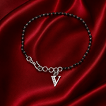 Load image into Gallery viewer, Designer 925 Sterling Silver Hand Mangalsutra For Women 7.5 Inch