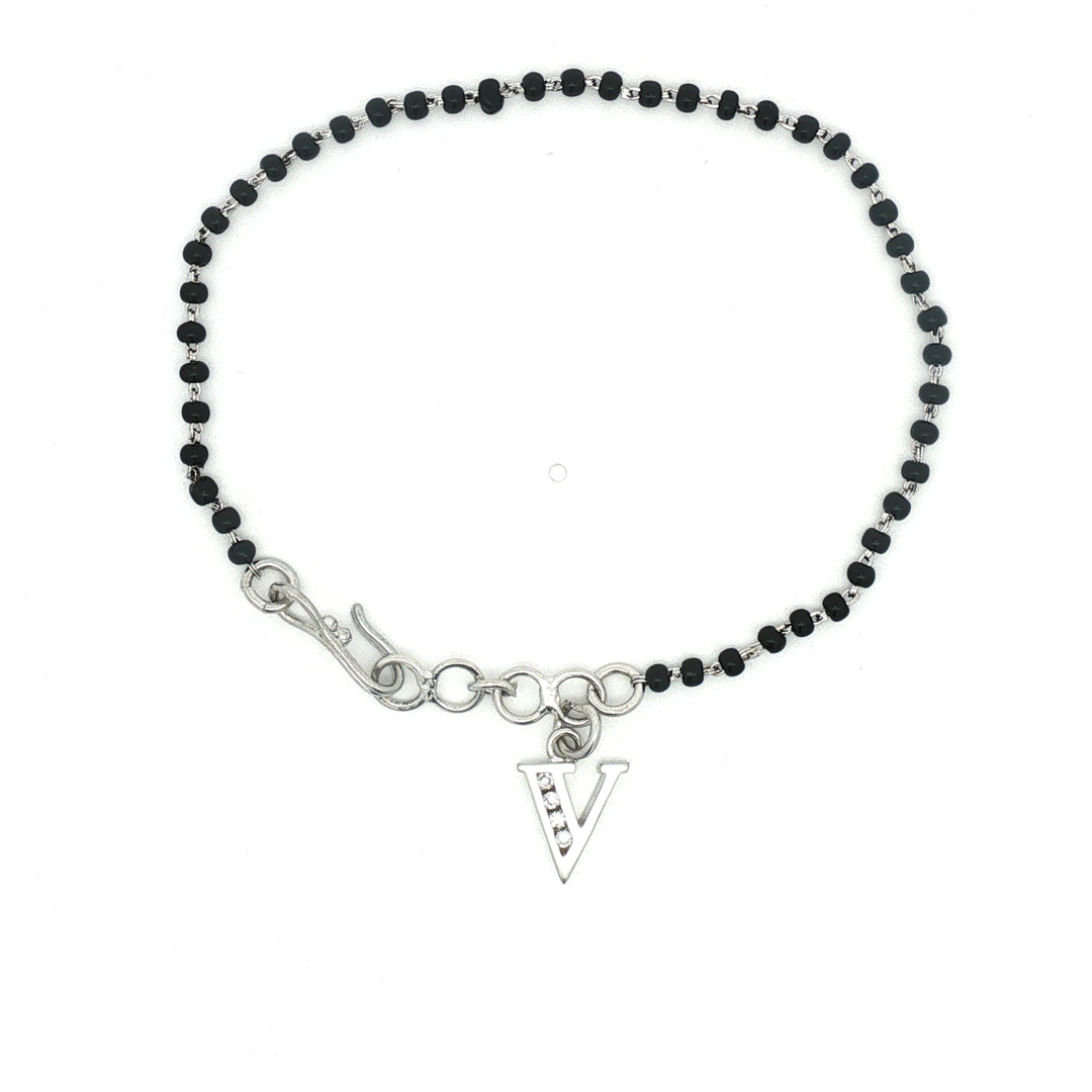 Designer 925 Sterling Silver Hand Mangalsutra For Women 7.5 Inch