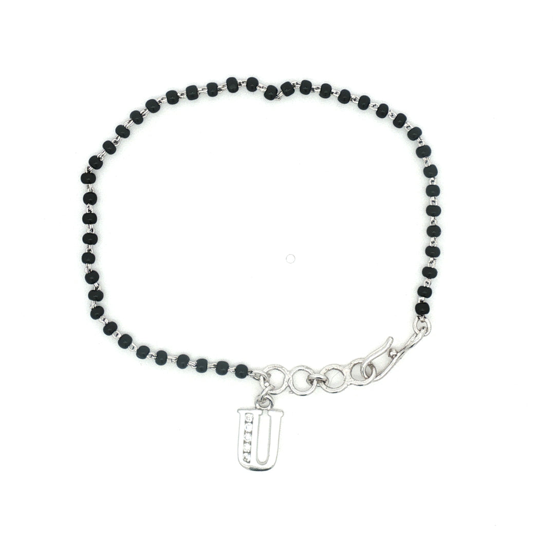 Designer 925 Sterling Silver U Shape Hand Mangalsutra For Women 7 Inch