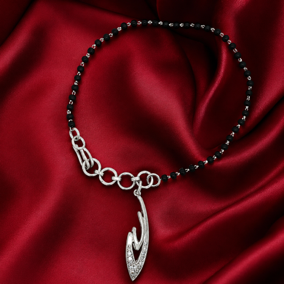 Designer 925 Sterling Silver Hand Mangalsutra For Women