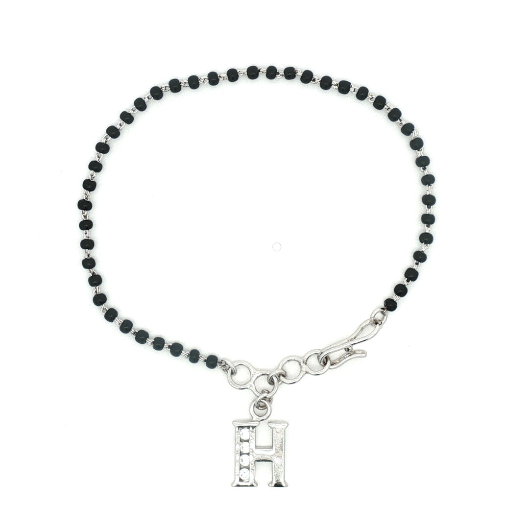 Designer 925 Sterling Silver H Latter Hand Mangalsutra For Women 7 Inch