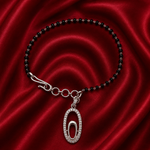 Load image into Gallery viewer, Designer 925 Sterling Silver Hand Mangalsutra For Women 8 Inch