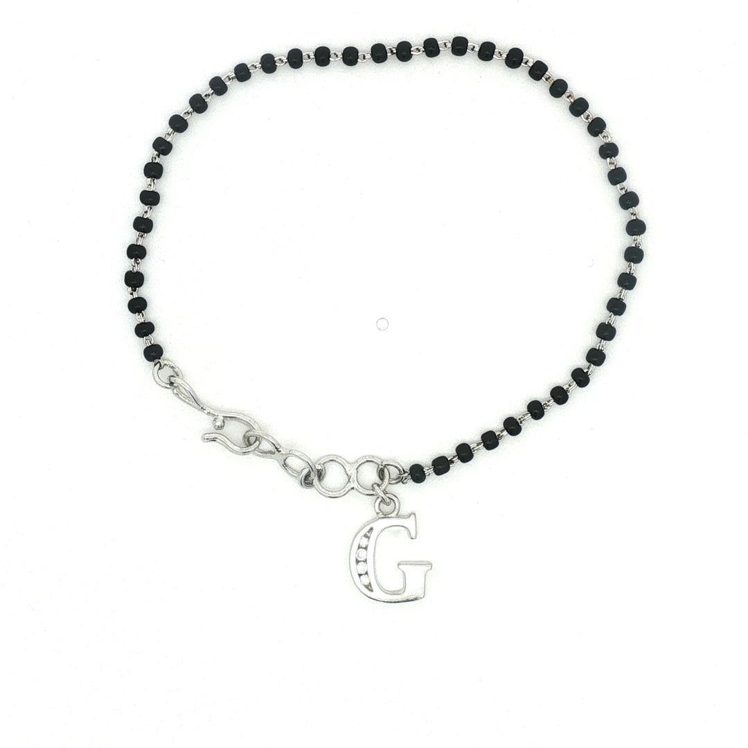 Designer 925 Sterling Silver G Shape Hand Mangalsutra For Women 7 Inch