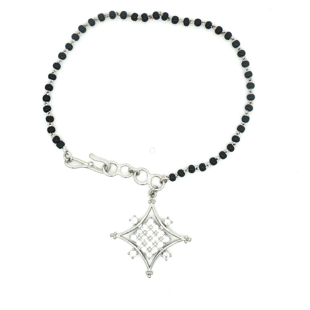 Designer 925 Sterling Silver Star Hand Mangalsutra For Women 7.5 Inch