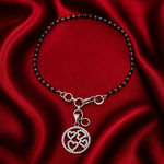 Load image into Gallery viewer, Designer 925 Sterling Silver Heart Hand Mangalsutra For Women 7.5 Inch