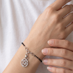 Load image into Gallery viewer, Designer 925 Sterling Silver Heart Hand Mangalsutra For Women 7.5 Inch