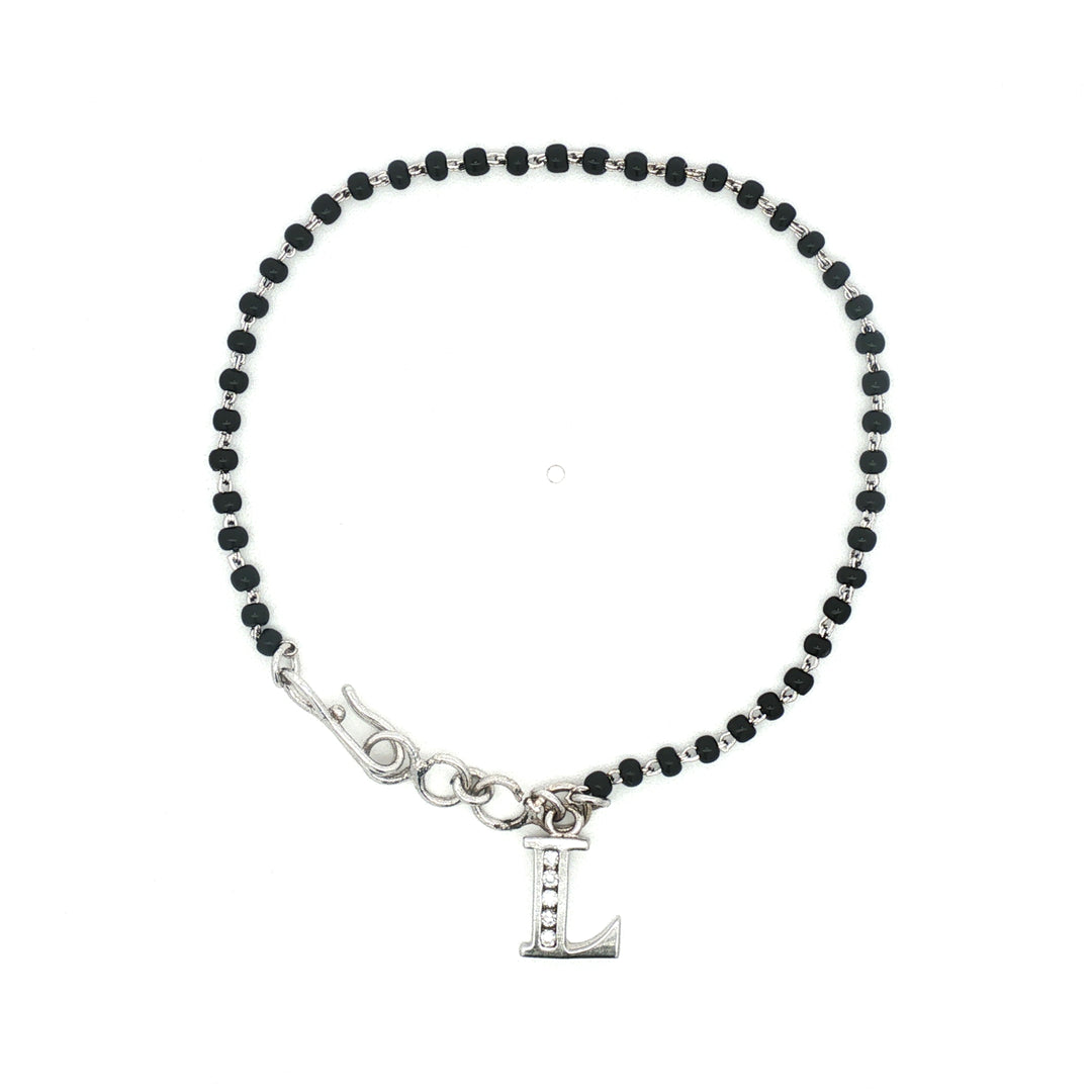 Designer 925 Sterling Silver L-Alphabet Hand Mangalsutra for Women – 7 Inch