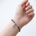 Load image into Gallery viewer, Designer 925 Sterling Silver L-Alphabet Hand Mangalsutra for Women – 7 Inch