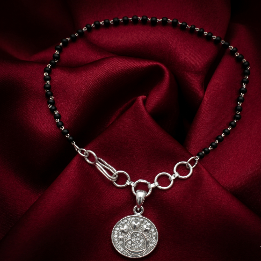 Designer 925 Sterling Silver Hand Mangalsutra For Women