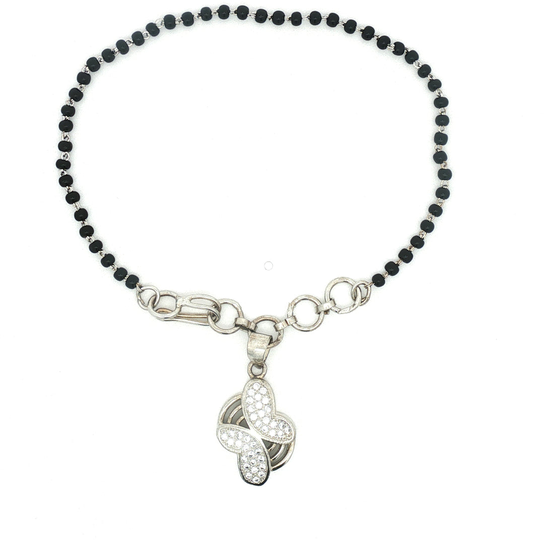 Premium 925 Sterling Silver Butterfly Hand Mangalsutra For Women 8 Inch